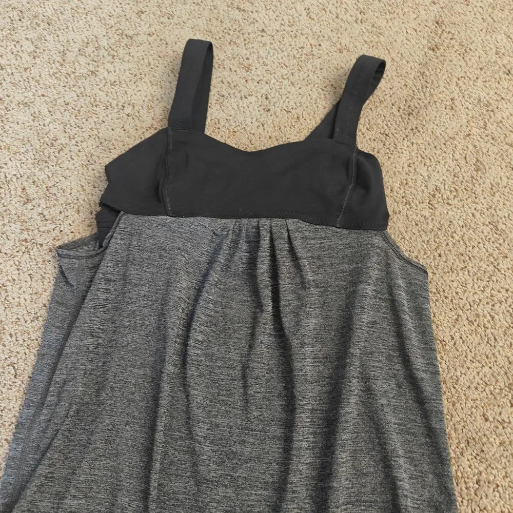 Lululemon Run Back Womens 4 Black Activewear Ruched Shelf‎ Bra Yoga Running